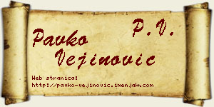 Pavko Vejinović vizit kartica